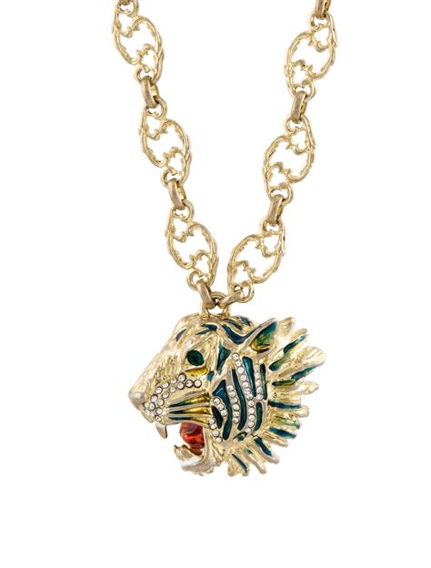 gucci tiger head necklace price.